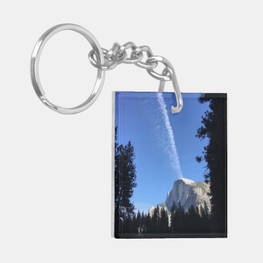 Cliffside Cloud Yosemite Blauwe Kleur Fotografie Sleutelhanger (Voorkant Links)