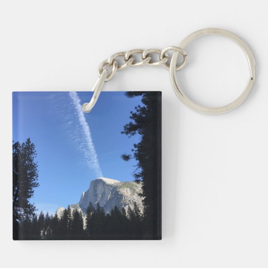 Cliffside Cloud Yosemite Blauwe Kleur Fotografie Sleutelhanger (Achterkant)
