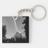 Cliffside Cloud Yosemite Lucht Zwart en Wit Foto Sleutelhanger (Achterkant)