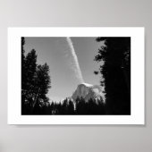 Cliffside Cloud Yosemite Sky Zwart-wit Foto Poster (Voorkant)