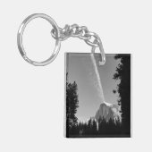 Cliffside Cloud Yosemite Sky Zwart-wit Foto Sleutelhanger (Voorkant Links)