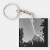 Cliffside Cloud Yosemite Sky Zwart-wit Foto Sleutelhanger (Voorkant)