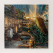 Cliffside Coastal Italië bij Dusk Puzzle Legpuzzel (Horizontaal)