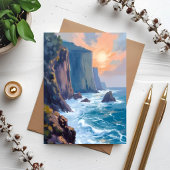 Cliffside Cove | Kustoceaan Aquarelkaart