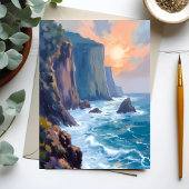 Cliffside Cove | Kustoceaan Aquarelkaart