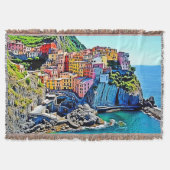 Cliffside Dreams: de kleuren van Manarola Deken (Voorkant)