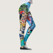 Cliffside Dreams: de kleuren van Manarola Leggings (Rechts)