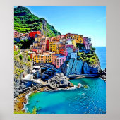 Cliffside Dreams: de kleuren van Manarola Poster (Voorkant)