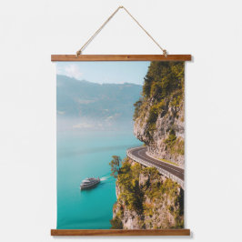 Cliffside Escape – Coastal Road & Turquoise Waters Hangend Wandkleed