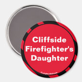 Cliffside Firefighter's Dochtermagneet Magneet (Voorkant / Achterkant)