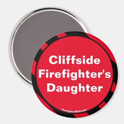 Cliffside Firefighter's Dochtermagneet Magneet (Voorkant / Achterkant)