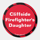 Cliffside Firefighter's Dochtermagneet Magneet (Voorkant)