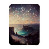Cliffside Night Fantasy Landscape Sci-Fi Magneet (Verticaal)