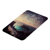 Cliffside Night Fantasy Landscape Sci-Fi Magneet (Linkerzijde)
