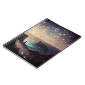 Cliffside Night Fantasy Landscape Sci-Fi Notitieboek (Linkerzijde)