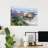 Cliffside Ocean Uitzicht Poster (Thuiskantoor)