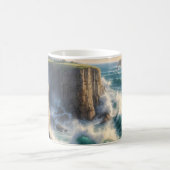 Cliffside Ocean Waves Coastal Landscape Coffee Mug Koffiemok (Center)