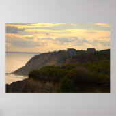 Cliffside Sunset Waterscape Photo Poster (Voorkant)