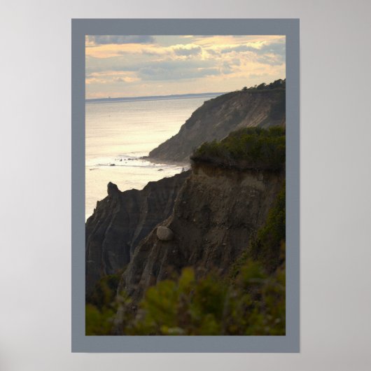 Cliffside Sunset Waterscape Photo Poster (Voorkant)