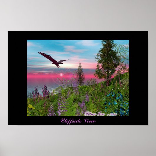 Cliffside Uitzicht Poster (Voorkant)