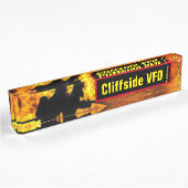Cliffside VFD Flames bureaunaam bord Naambordje