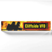 Cliffside VFD Flames bureaunaam bord Naambordje (Voorkant)