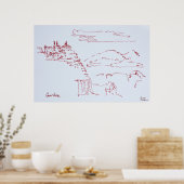 Cliffside Village of Gourdon | Provence, Frankrijk Poster (Keuken)