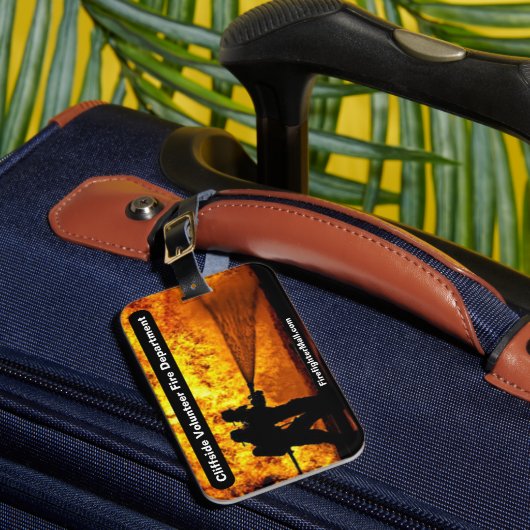 Cliffside Vrijwillige Brandweer Label Bagagelabel (Voorkant Insitu 1)