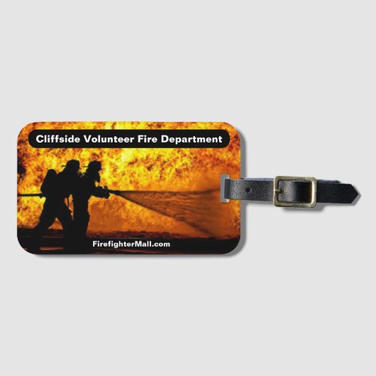 Cliffside Vrijwillige Brandweer Label Bagagelabel (Voorkant (horizontaal))