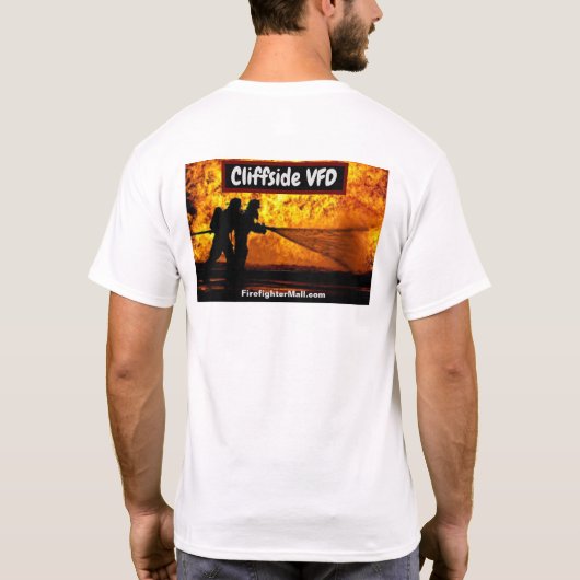 Cliffside Vrijwillige Brandweer T-Shirt (Achterkant)
