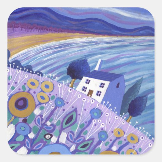Clifftop Cottage 2013 Vierkante Sticker (Voorkant)