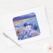 Clifftop Cottage 2013 Vierkante Sticker (Envelop)
