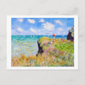 Clifftop Walk in Pourville Claude Monet Briefkaart (Voorkant)