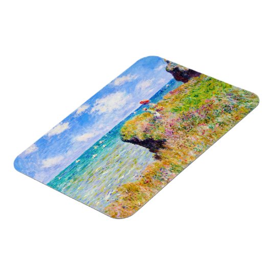 Clifftop Walk in Pourville Claude Monet Magneet (Linkerzijde)