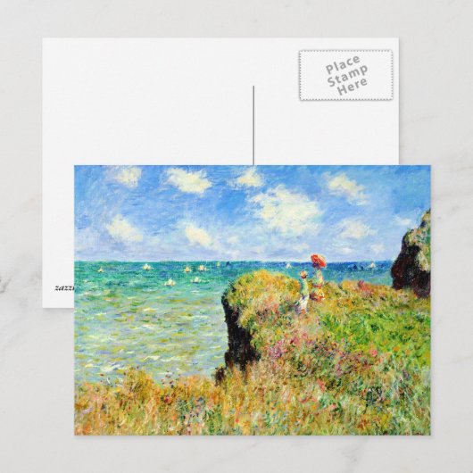 Clifftop Walk in Pourville door Claude Monet Briefkaart (Voorkant / Achterkant)