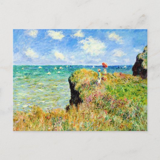 Clifftop Walk in Pourville door Claude Monet Briefkaart (Voorkant)