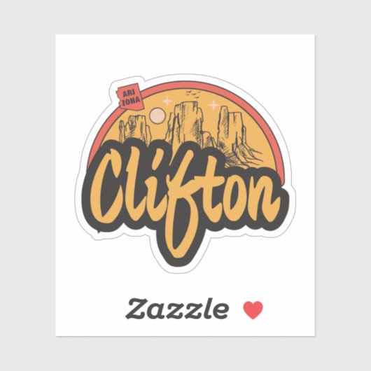 Clifton, Arizona Sticker (Vel)