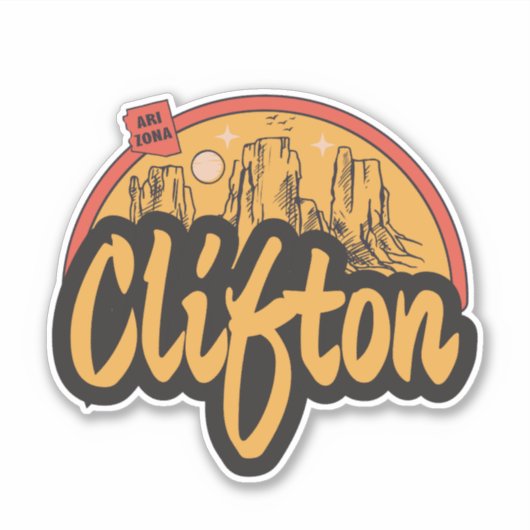 Clifton, Arizona Sticker (Voorkant)