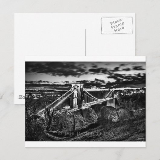 Clifton Bridge BW Briefkaart (Voorkant / Achterkant)