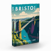 Clifton-hangbrug Bristol UK Retro aangepast Fotoblokken (Links)