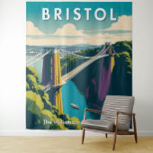 Clifton-hangbrug Retro Bristol Muur Wandkleed (In situ)