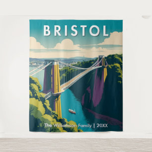 Clifton-hangbrug Retro Bristol Muur Wandkleed