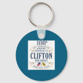 Clifton New Jersey 100th Anniv White  Sleutelhanger (Voorkant)