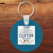 Clifton New Jersey 100th Anniv White  Sleutelhanger (Voorkant)