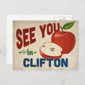 Clifton New Jersey Apple - Vintage Travel Briefkaart (Voorkant / Achterkant)
