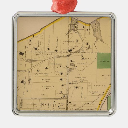 Clifton, Ohio Metalen Ornament (Voorkant)