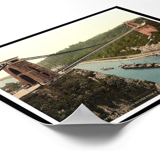 Clifton Suspensie Bridge, Bristol, Engeland Poster (Hoek)