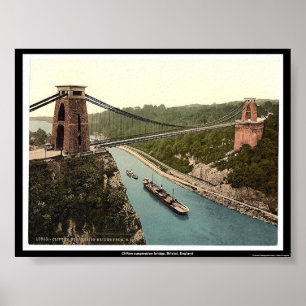 Clifton Suspensie Bridge, Bristol, Engeland Poster