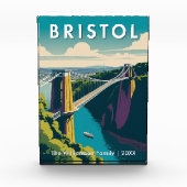 Clifton Suspension Bridge Bristol UK Retro Custom Fotoblokken (Voorkant)