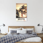 Clifton Suspension Bridge en Boats Canvas Afdruk (Insitu (Slaapkamer))